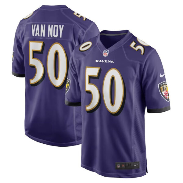Baltimore Ravens #50 Kyle Van Noy Game Jersey – Purple