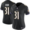 Baltimore Ravens #31 Dalvin Cook Black Football Jersey