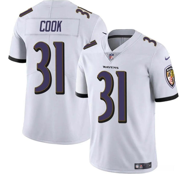 Baltimore Ravens #31 Dalvin Cook White Stitched Jersey