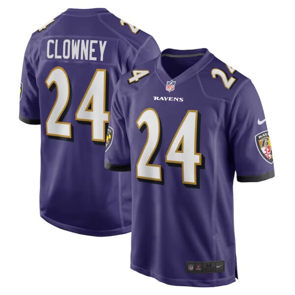 Baltimore Ravens #24 Jadeveon Clowney Game Jersey – Purple