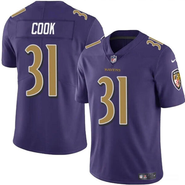 Baltimore Ravens #31 Dalvin Cook Purple Color Rush Vapor Limited Football Jersey