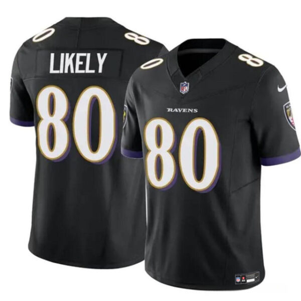 Baltimore Ravens #80 Isaiah Likely Black 2023 FUSE Vapor Limited Football Jersey
