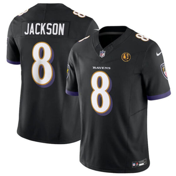 Baltimore Ravens #8 Lamar Jackson Black 2023 FUSE With John Madden Jersey