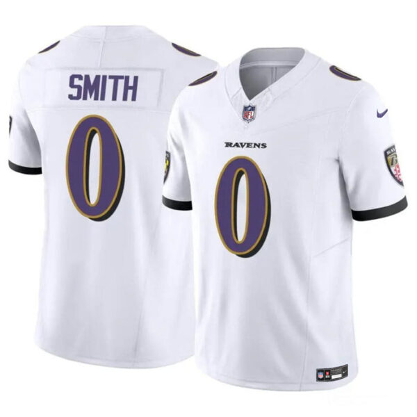 Baltimore Ravens #0 Roquan Smith White 2023 FUSE Vapor Limited Football Jersey