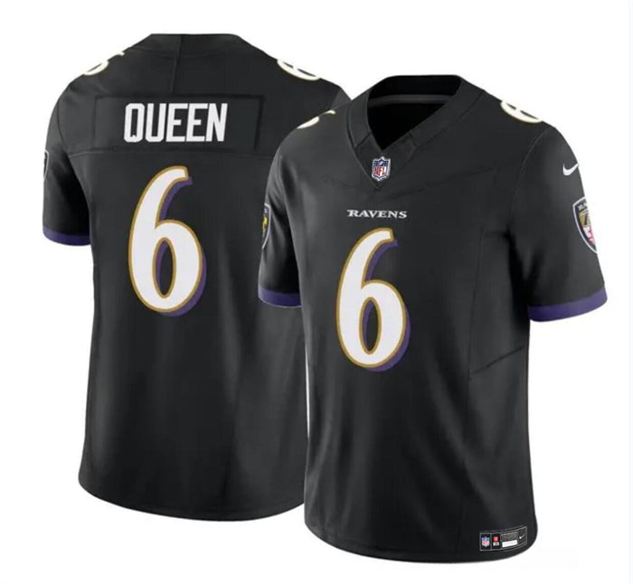 Baltimore Ravens #6 Patrick Queen Black 2023 FUSE Vapor Limited Football Jersey