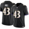 Baltimore Ravens #43 Justice Hill Black 2023 FUSE Vapor Limited Football Jersey