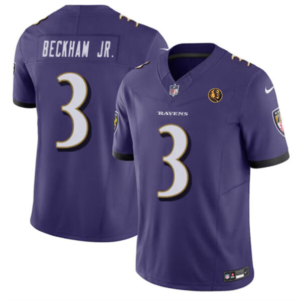 Baltimore Ravens #3 Odell Beckham Jr Purple 2023 FUSE With John Madden Jersey