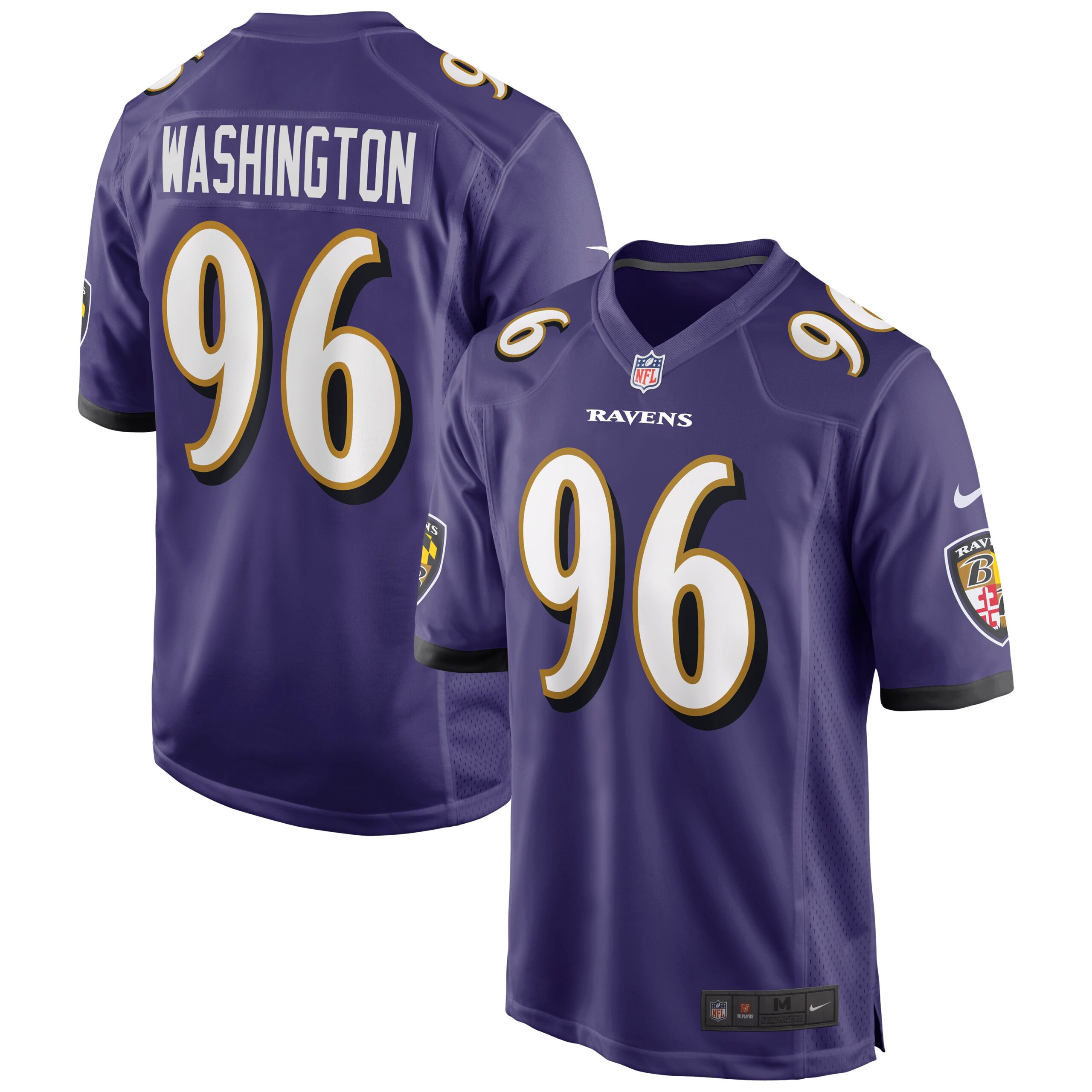 Broderick Washington Baltimore Ravens Nike Game Player Jersey Purple