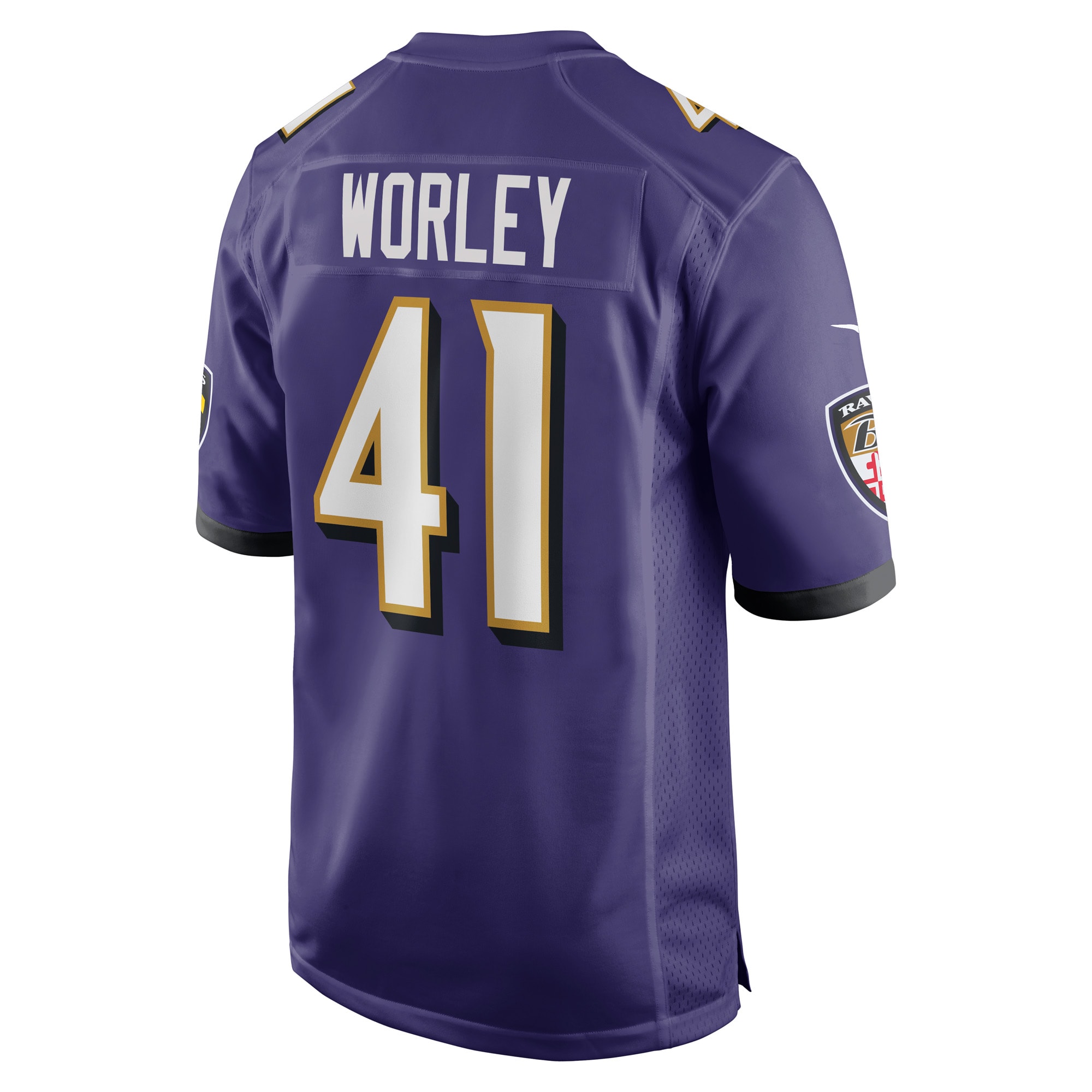 Daryl Worley Baltimore Ravens Nike Game Player Jersey Purple - Image 3