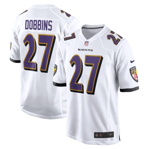 JK Dobbins Baltimore Ravens Nike Game Jersey White
