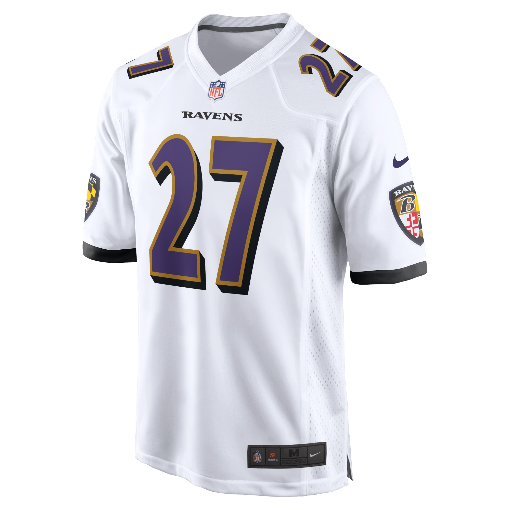 JK Dobbins Baltimore Ravens Nike Game Jersey White - Image 2