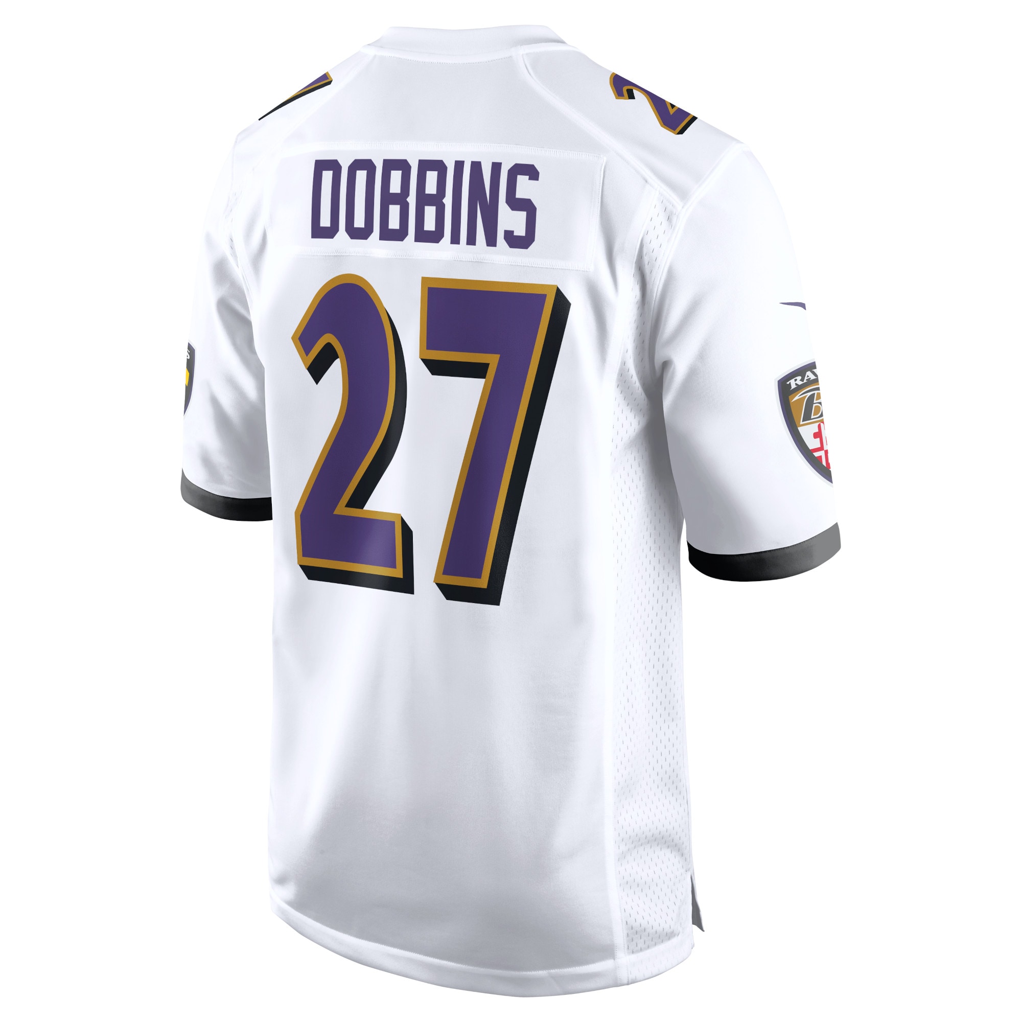 JK Dobbins Baltimore Ravens Nike Game Jersey White - Image 3