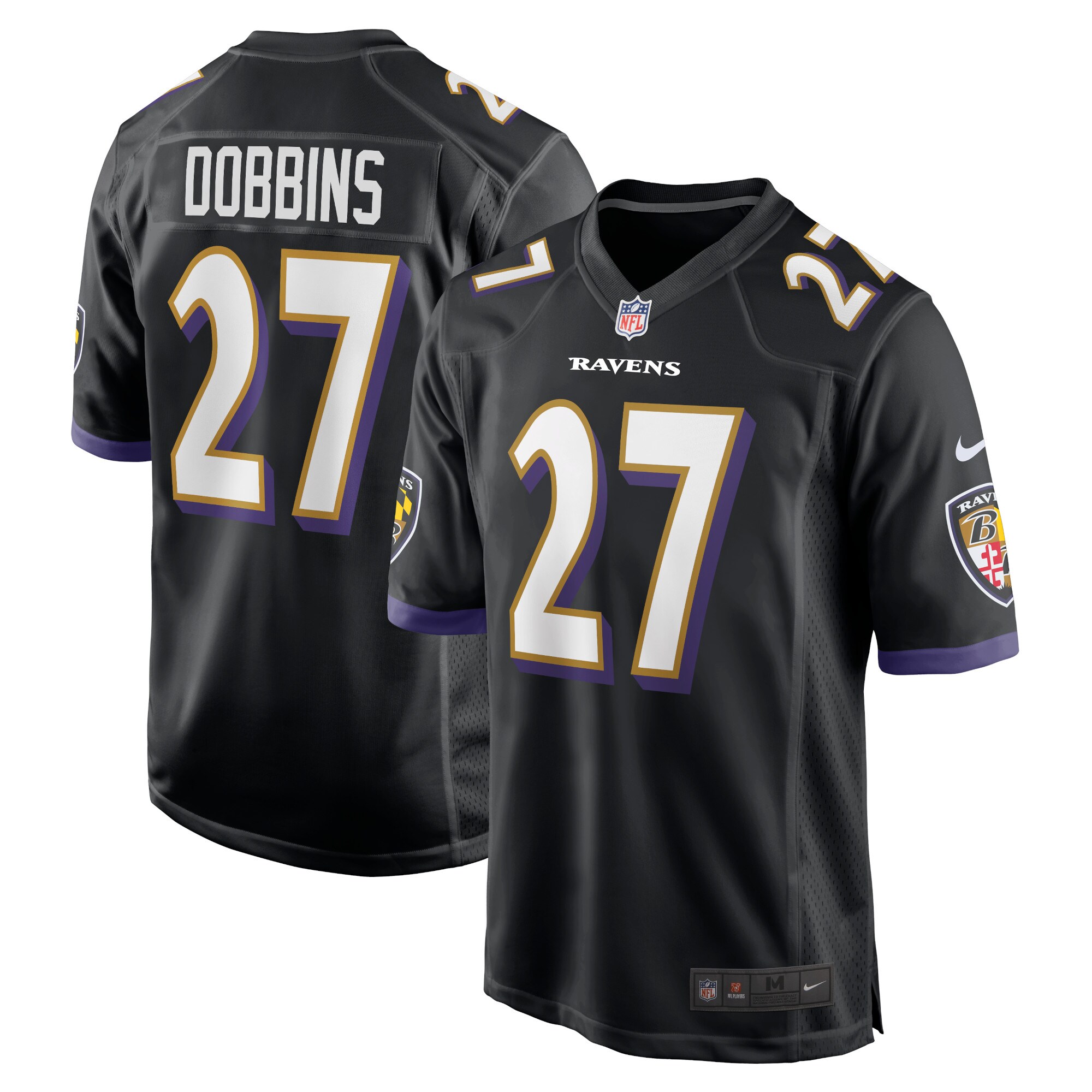 JK Dobbins Baltimore Ravens Nike Game Jersey Black
