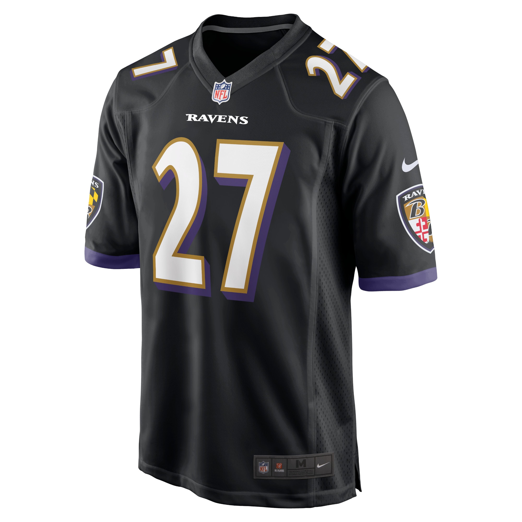 JK Dobbins Baltimore Ravens Nike Game Jersey Black - Image 2