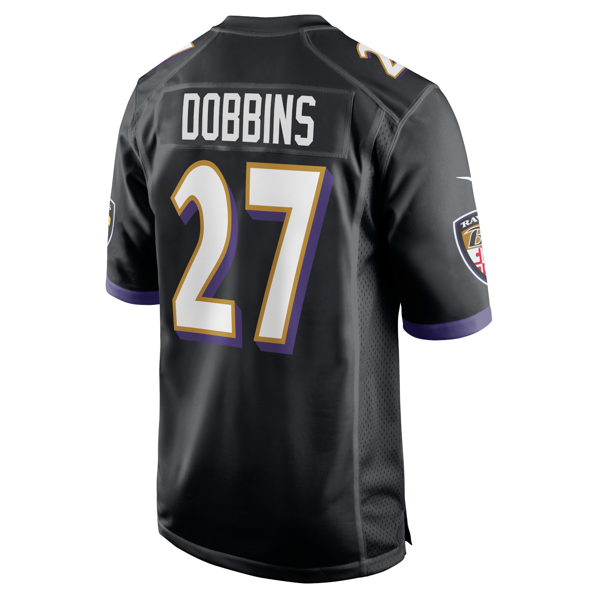 JK Dobbins Baltimore Ravens Nike Game Jersey Black - Image 3