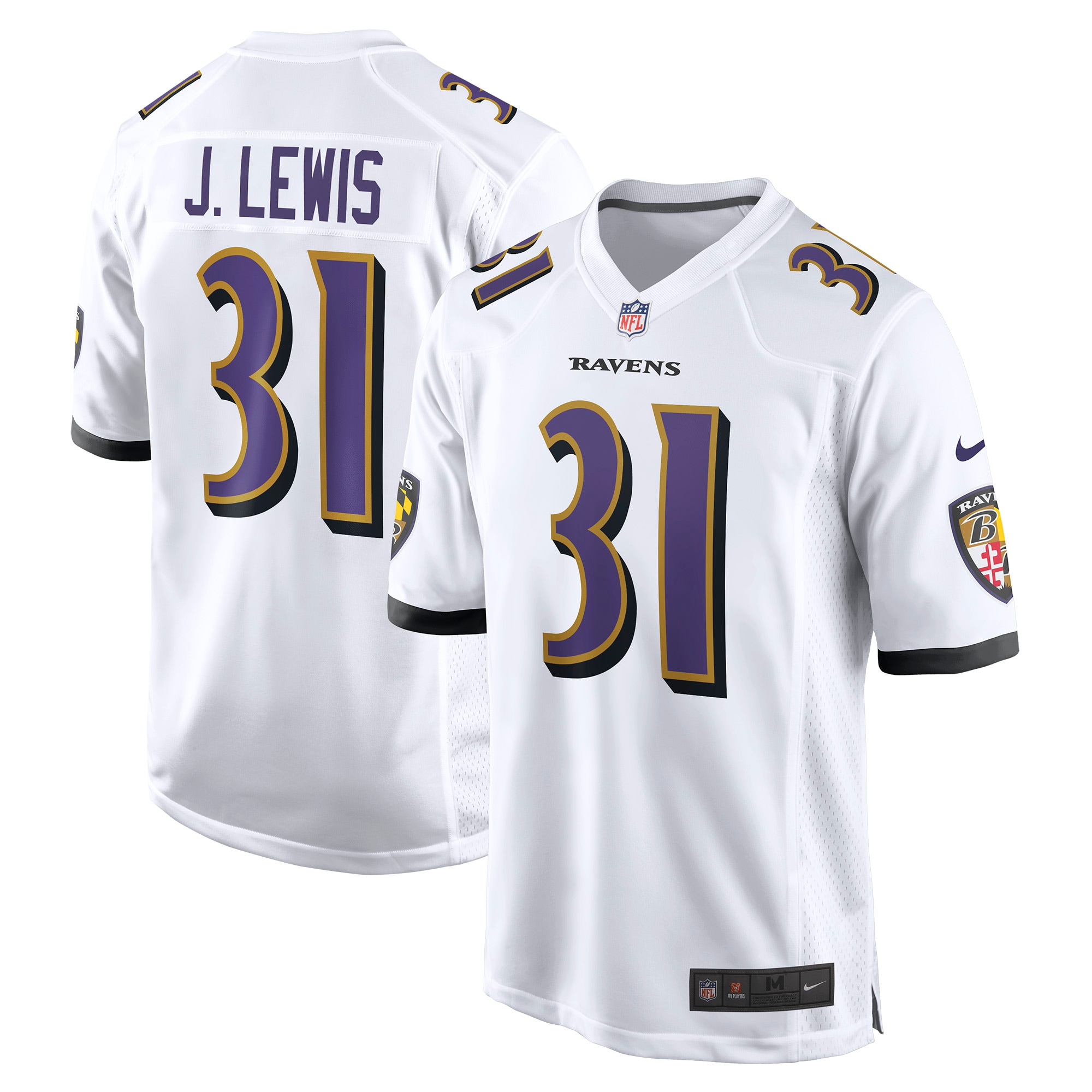 Jamal Lewis Baltimore Ravens Nike Retired Player Game Jersey White