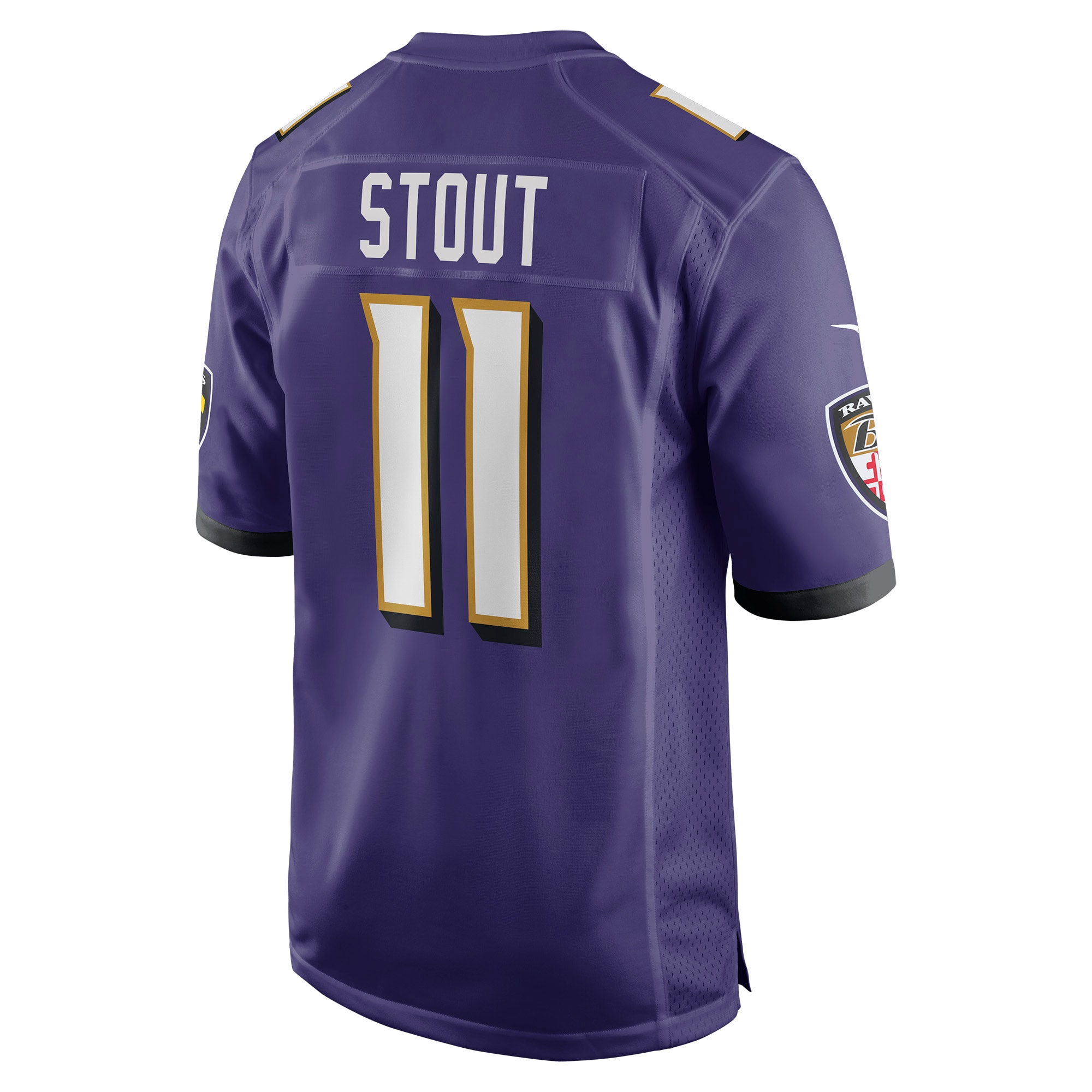 Jordan Stout Baltimore Ravens Nike Player Game Jersey Purple - Image 3