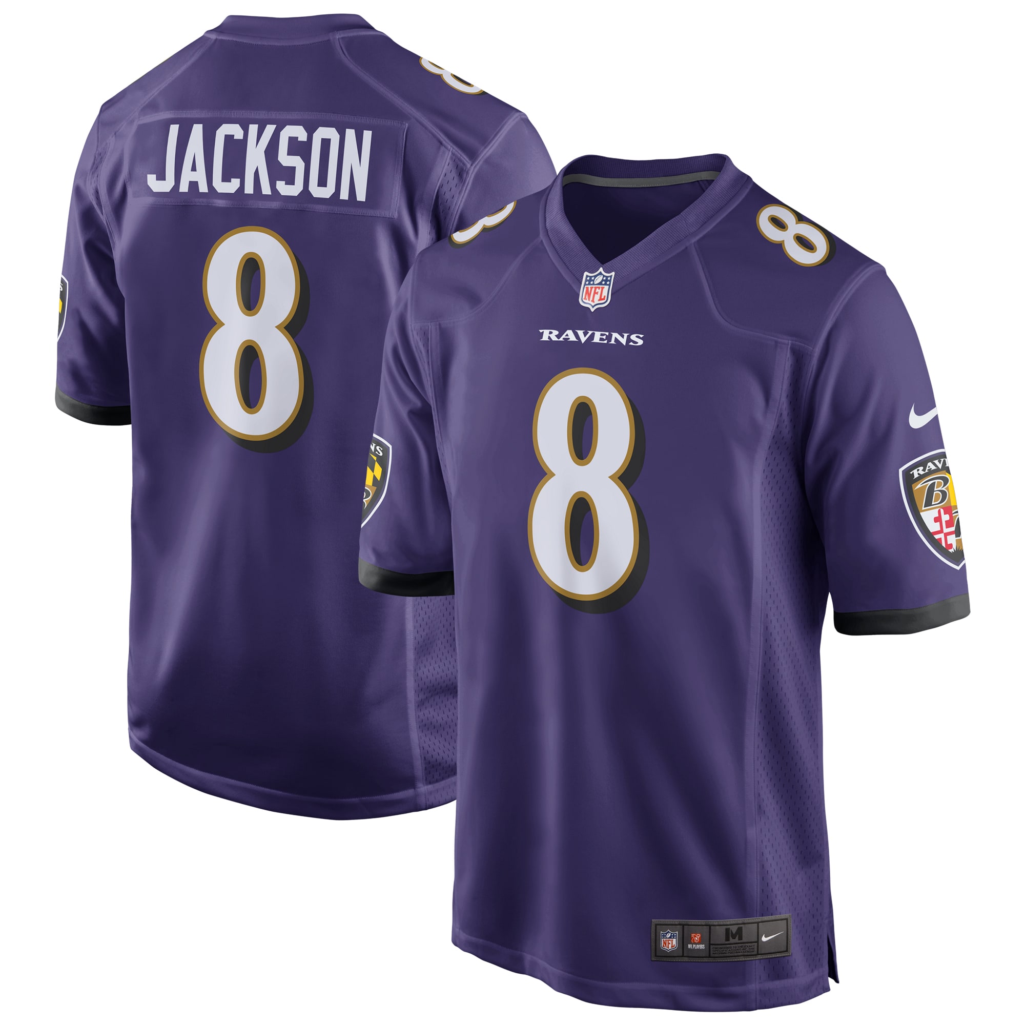 Lamar Jackson Baltimore Ravens Nike Game Jersey Purple