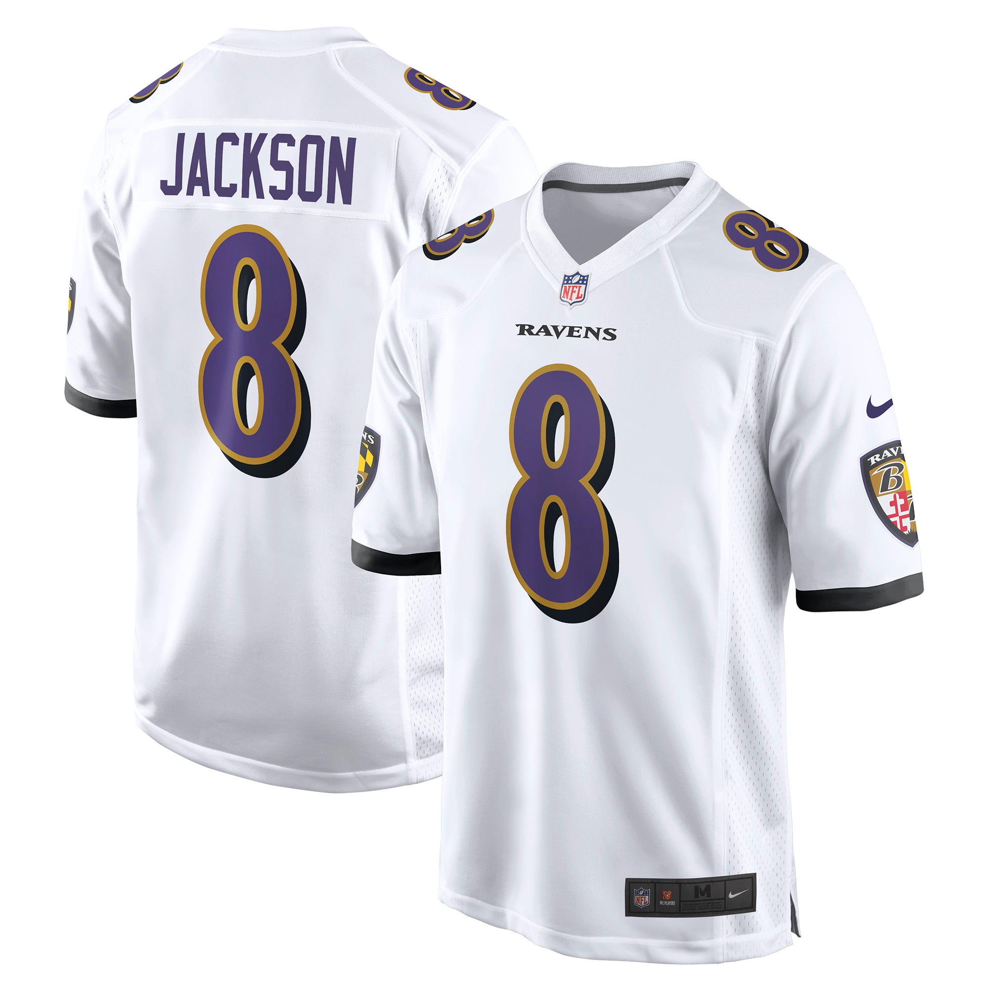 Lamar Jackson Baltimore Ravens Nike Game Jersey White