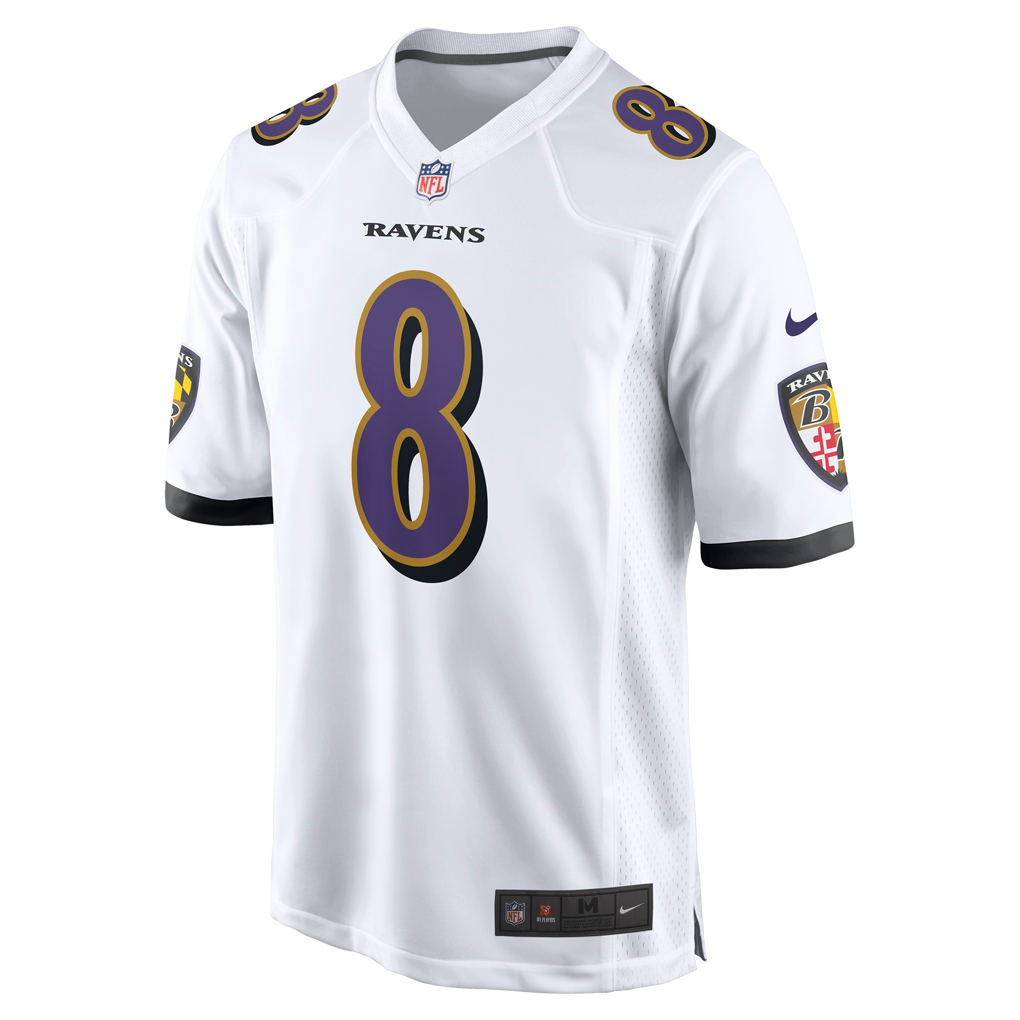 Lamar Jackson Baltimore Ravens Nike Game Jersey White - Image 2