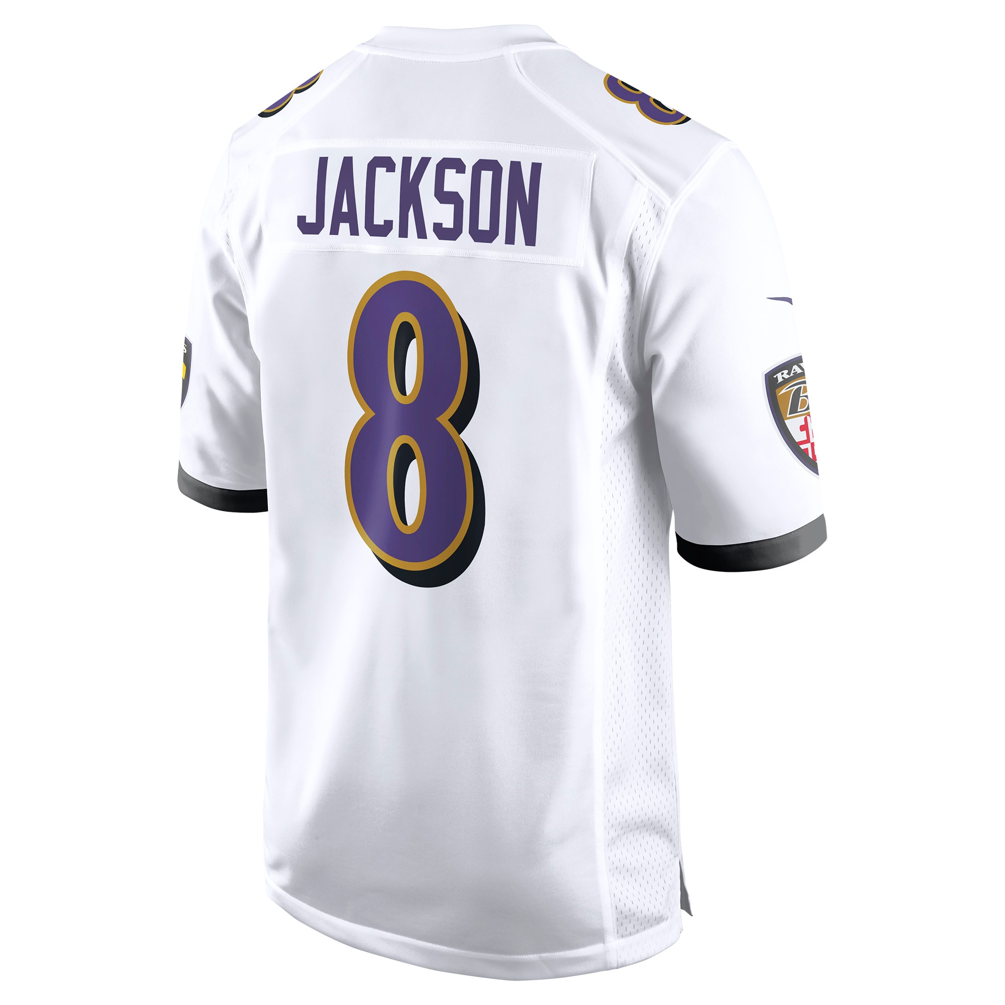 Lamar Jackson Baltimore Ravens Nike Game Jersey White - Image 3