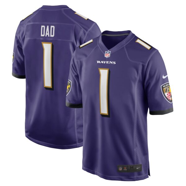 Number 1 Dad Baltimore Ravens Nike Game Jersey Purple
