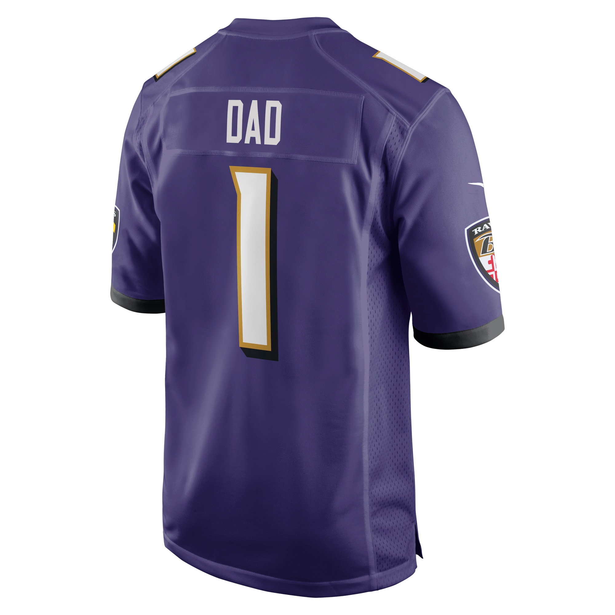 Number 1 Dad Baltimore Ravens Nike Game Jersey Purple - Image 3
