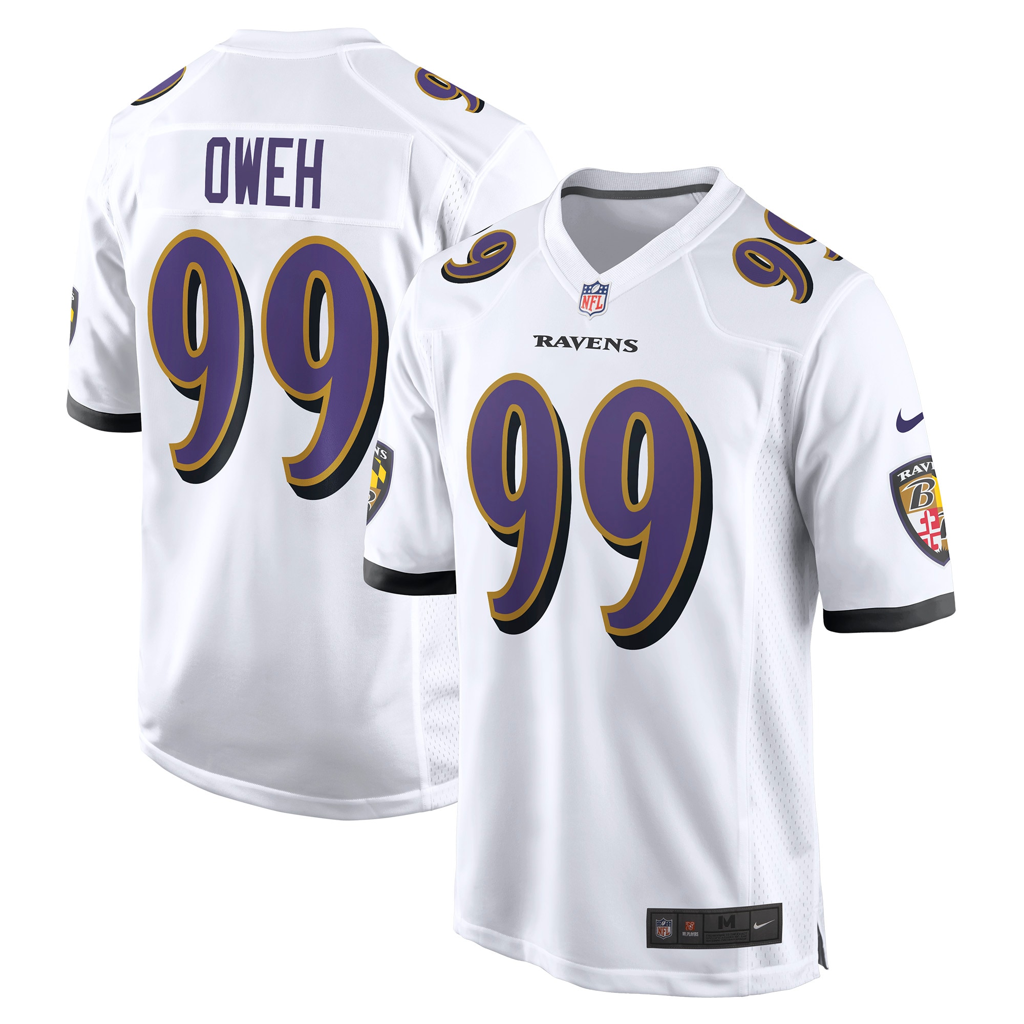 Odafe Oweh Baltimore Ravens Nike Game Jersey White