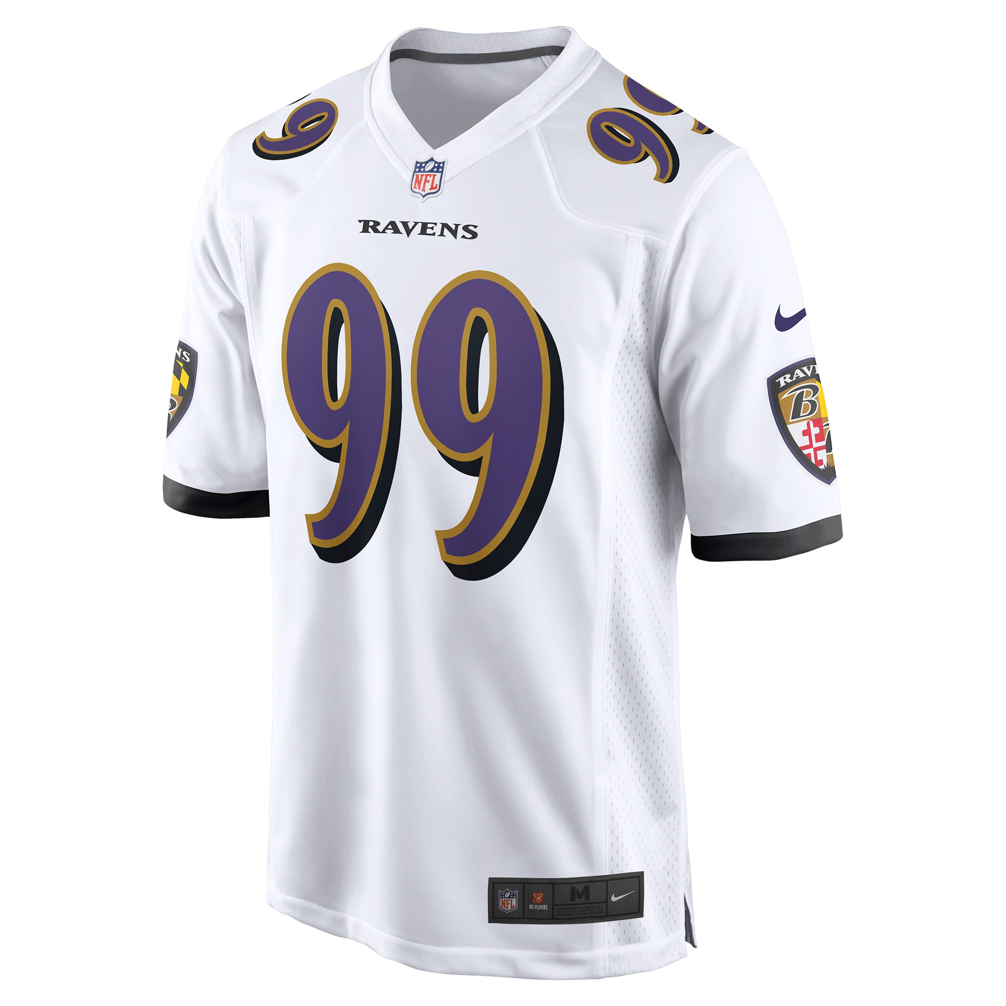 Odafe Oweh Baltimore Ravens Nike Game Jersey White - Image 2