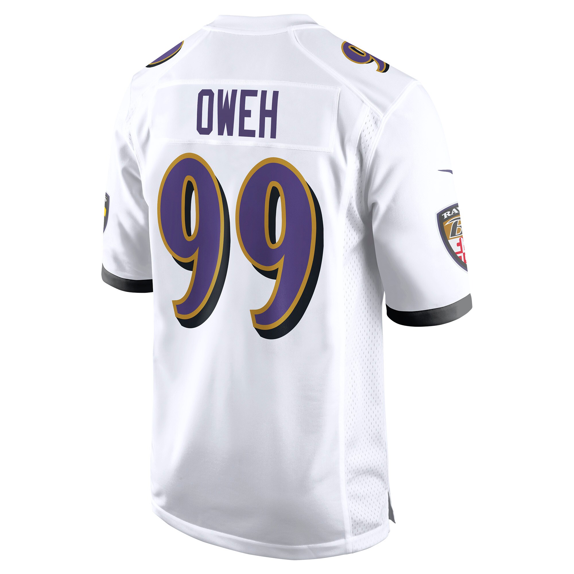 Odafe Oweh Baltimore Ravens Nike Game Jersey White - Image 3