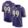 Odafe Oweh Baltimore Ravens Nike Game Player Jersey Purple