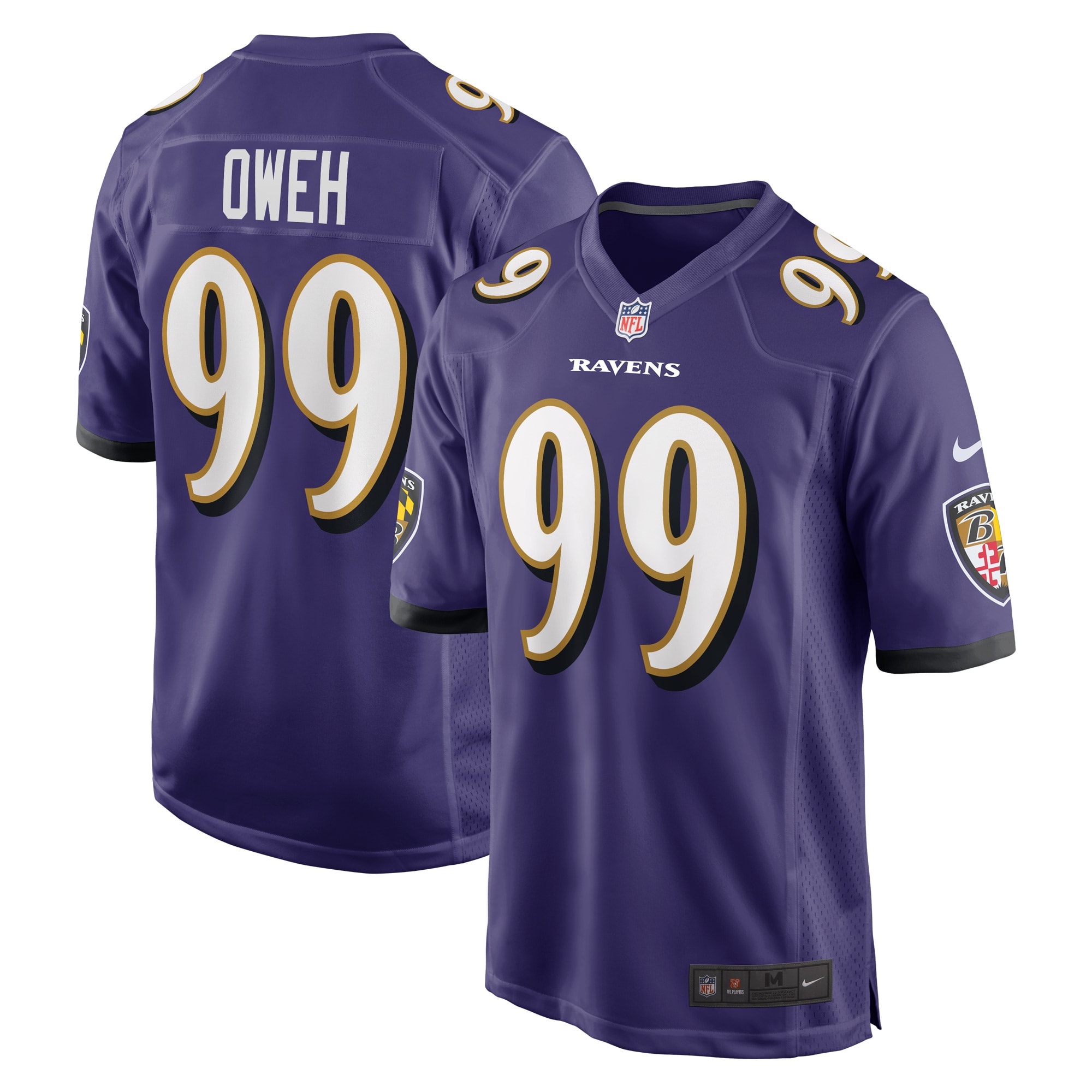 Odafe Oweh Baltimore Ravens Nike Game Jersey Purple