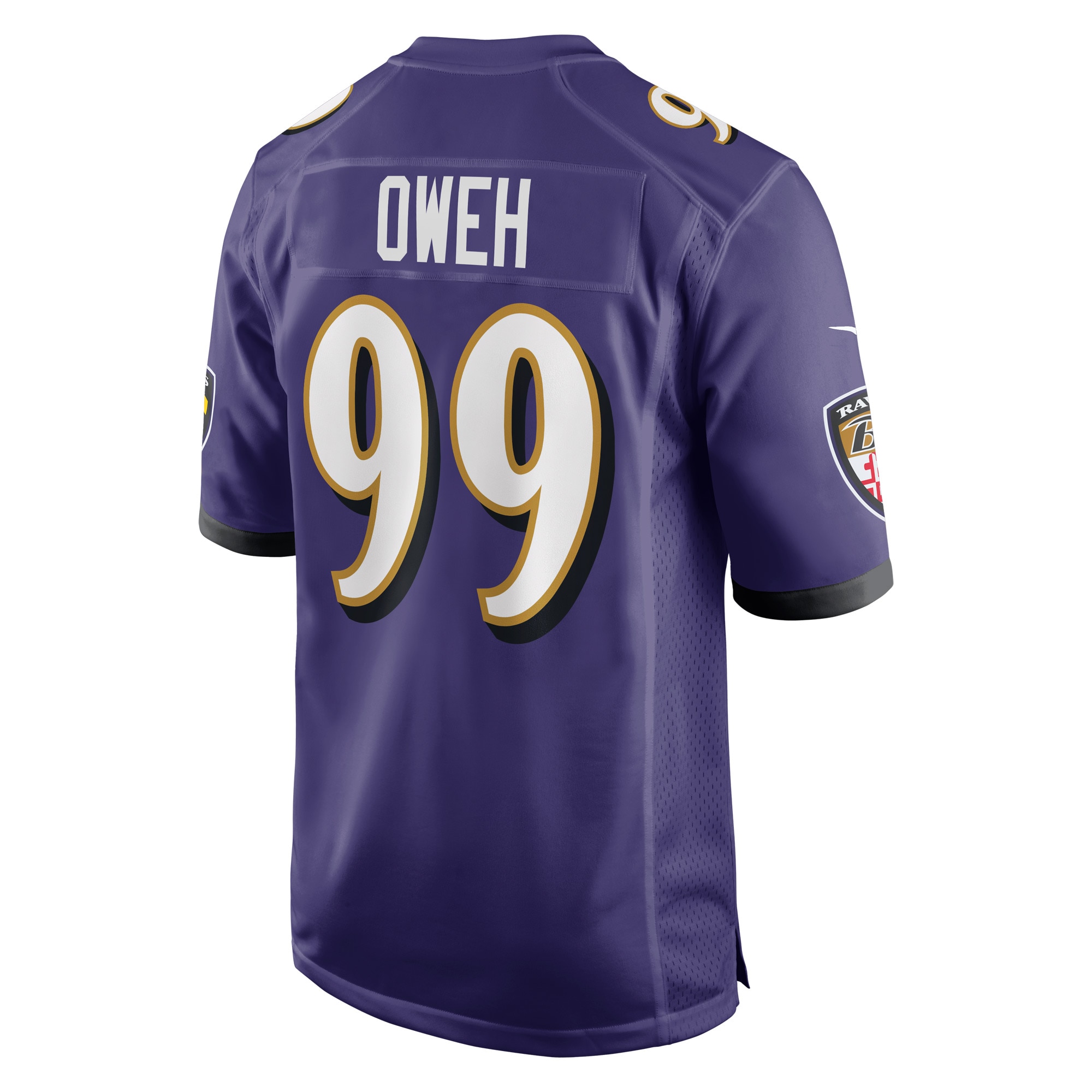 Odafe Oweh Baltimore Ravens Nike Game Jersey Purple - Image 3