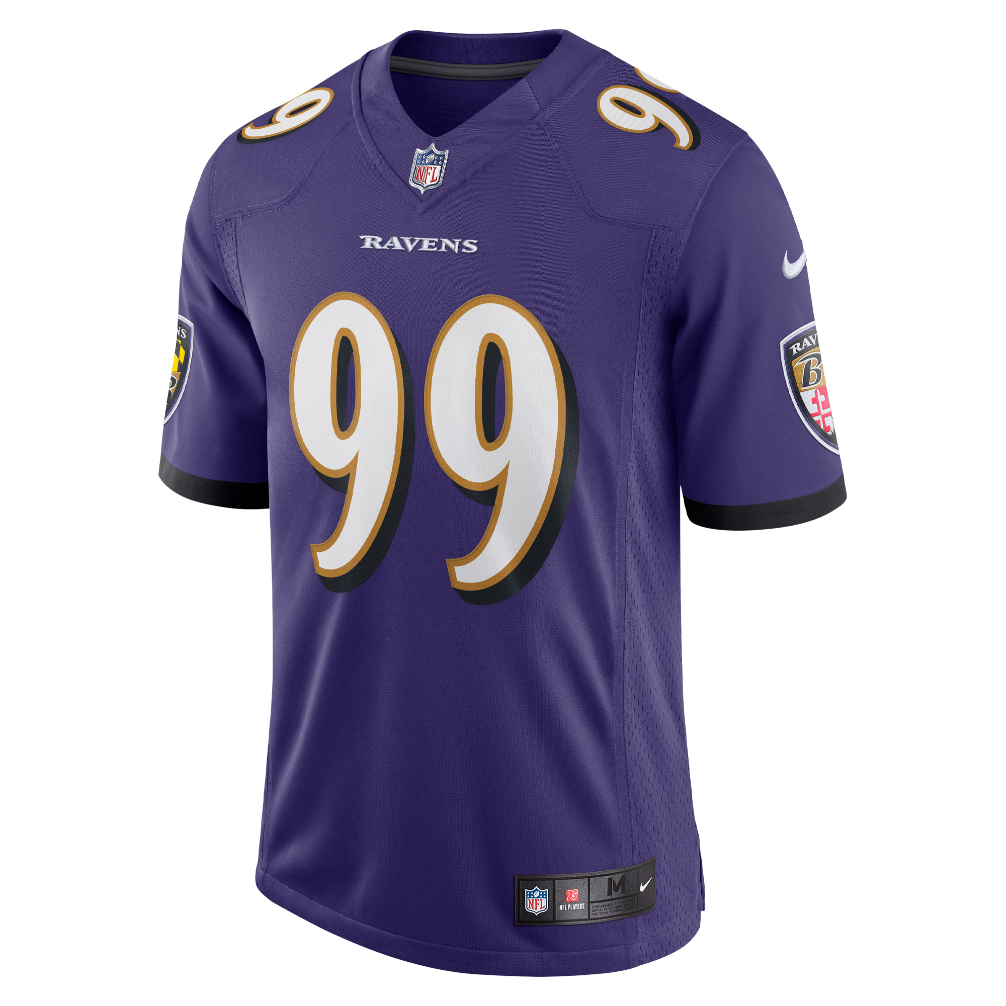 Odafe Oweh Baltimore Ravens Nike Vapor Limited Jersey Purple - Image 2