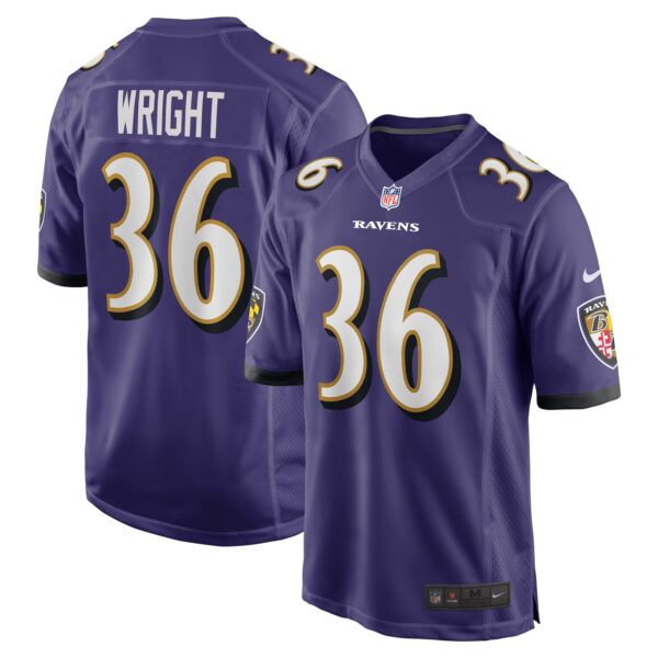 Owen Wright Baltimore Ravens Nike Team Game Jersey Purple