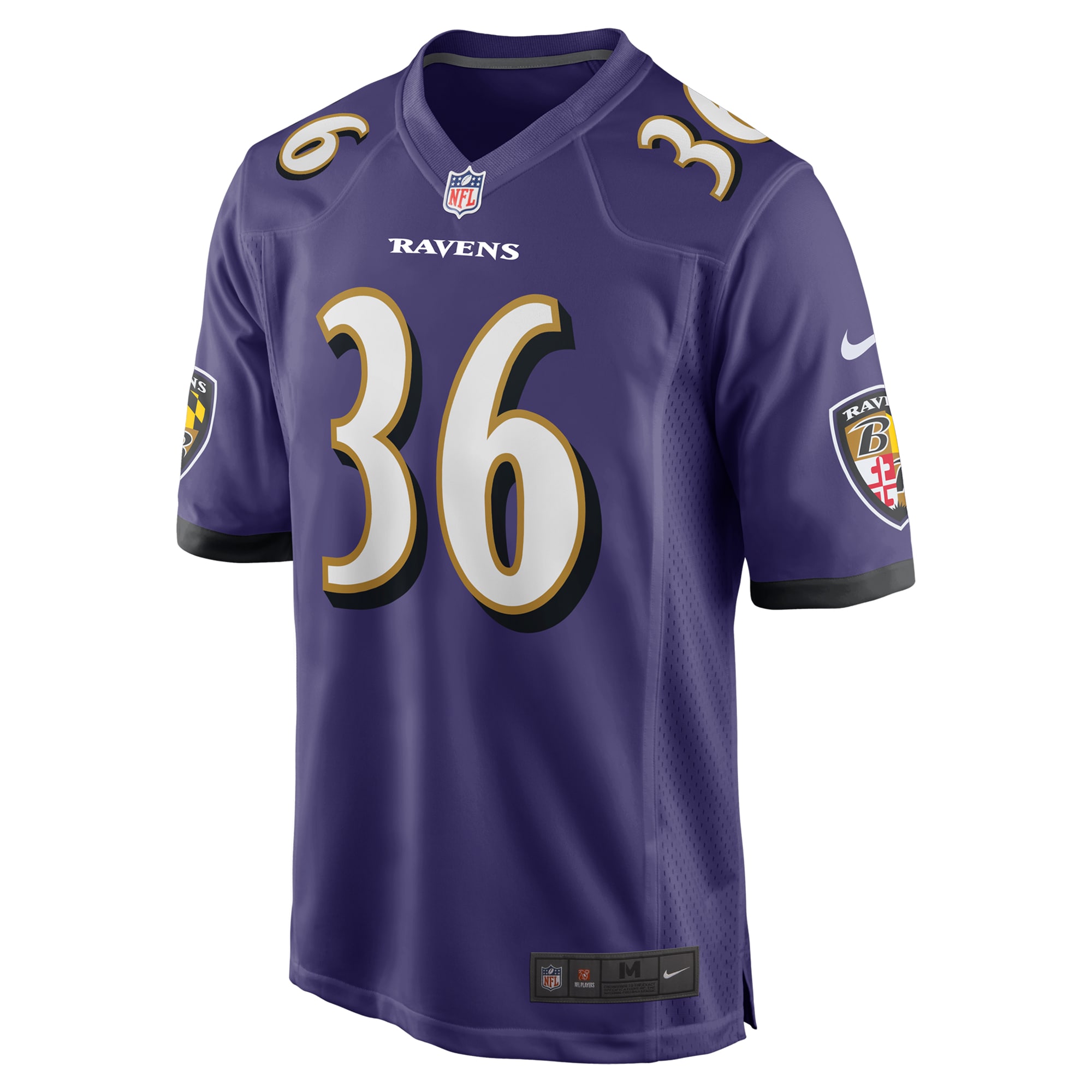 Owen Wright Baltimore Ravens Nike Team Game Jersey Purple - Image 2