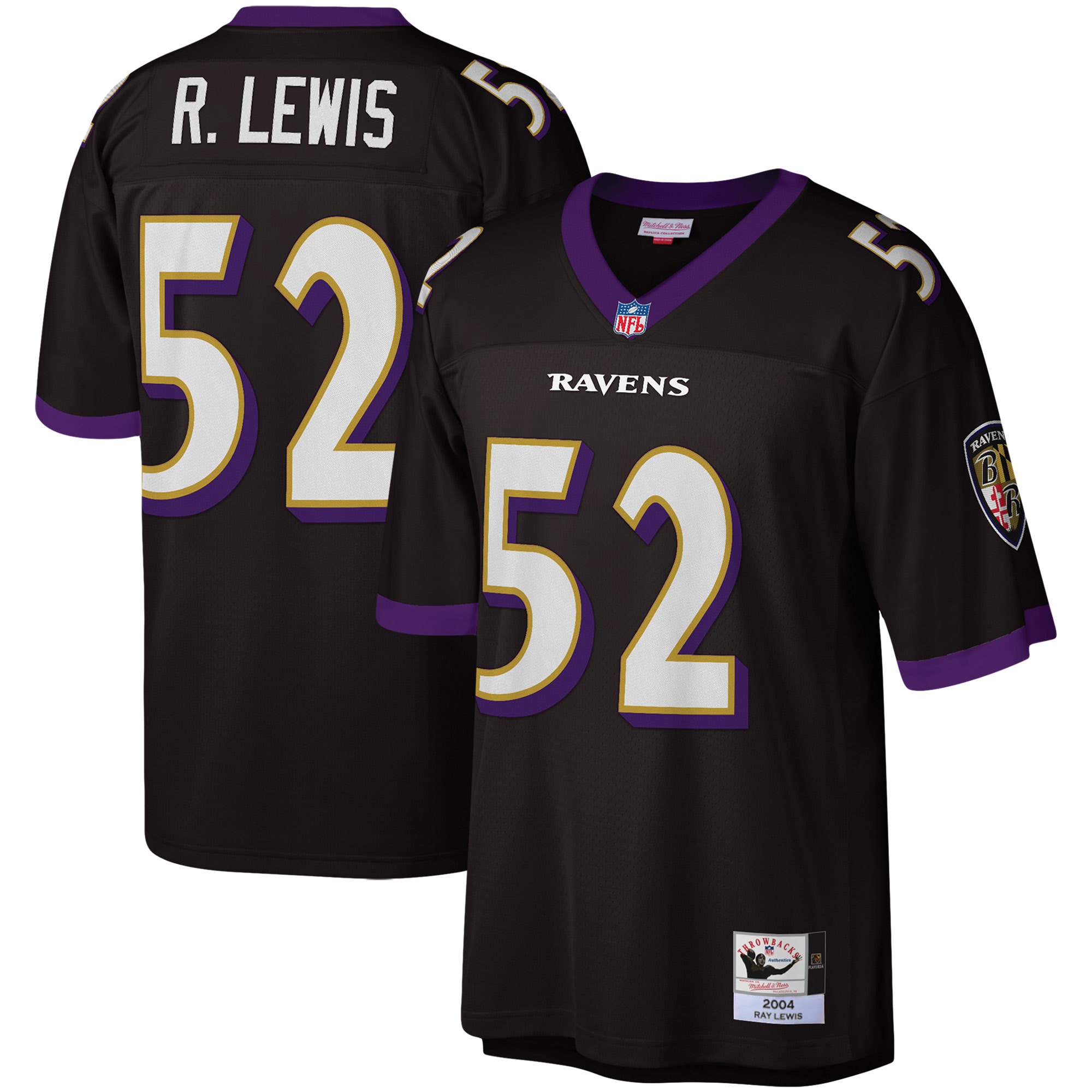 Ray Lewis Baltimore Ravens Mitchell Ness Legacy Replica Jersey Black