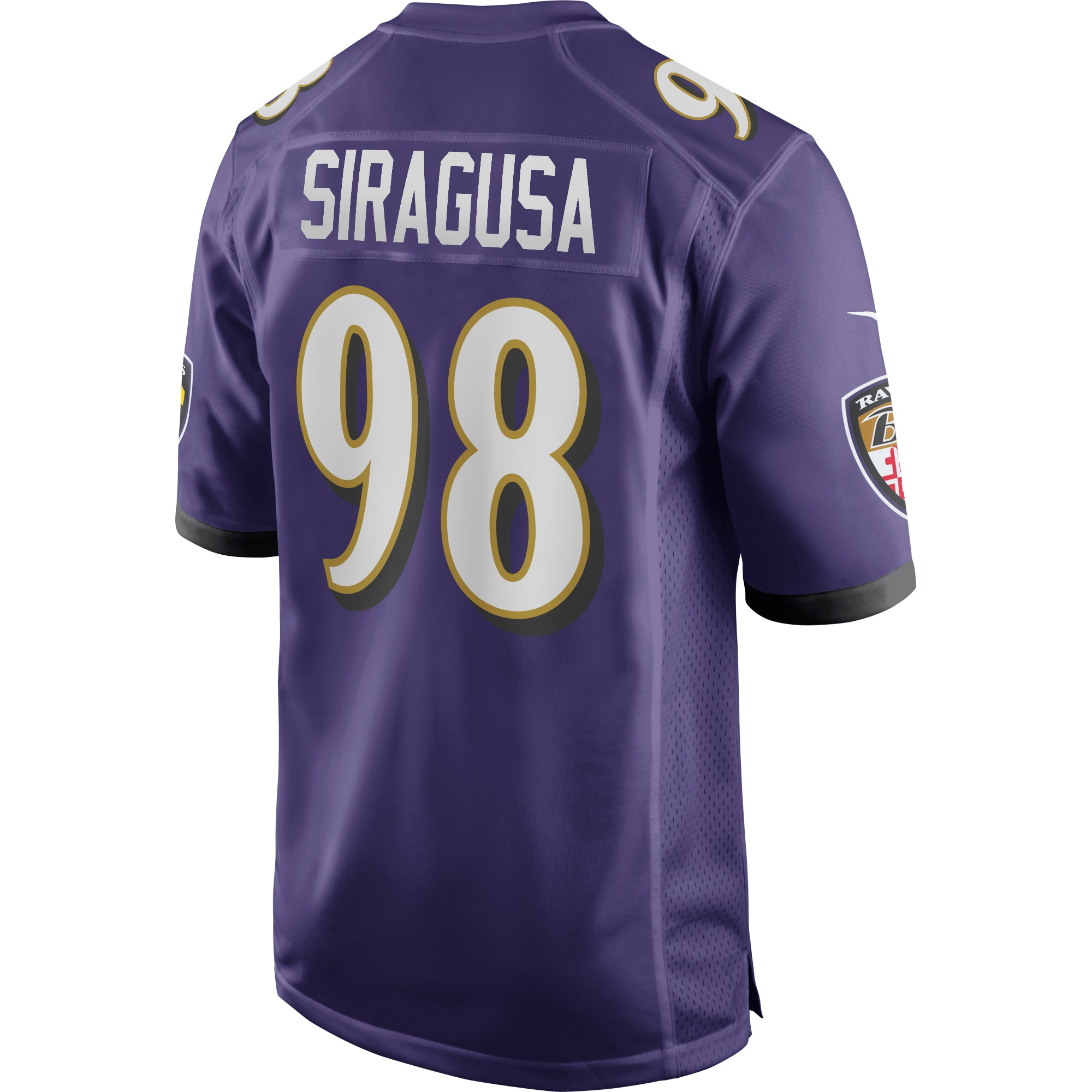 Tony Siragusa Baltimore Ravens Nike Game Retired Player Jersey Purple - Image 3