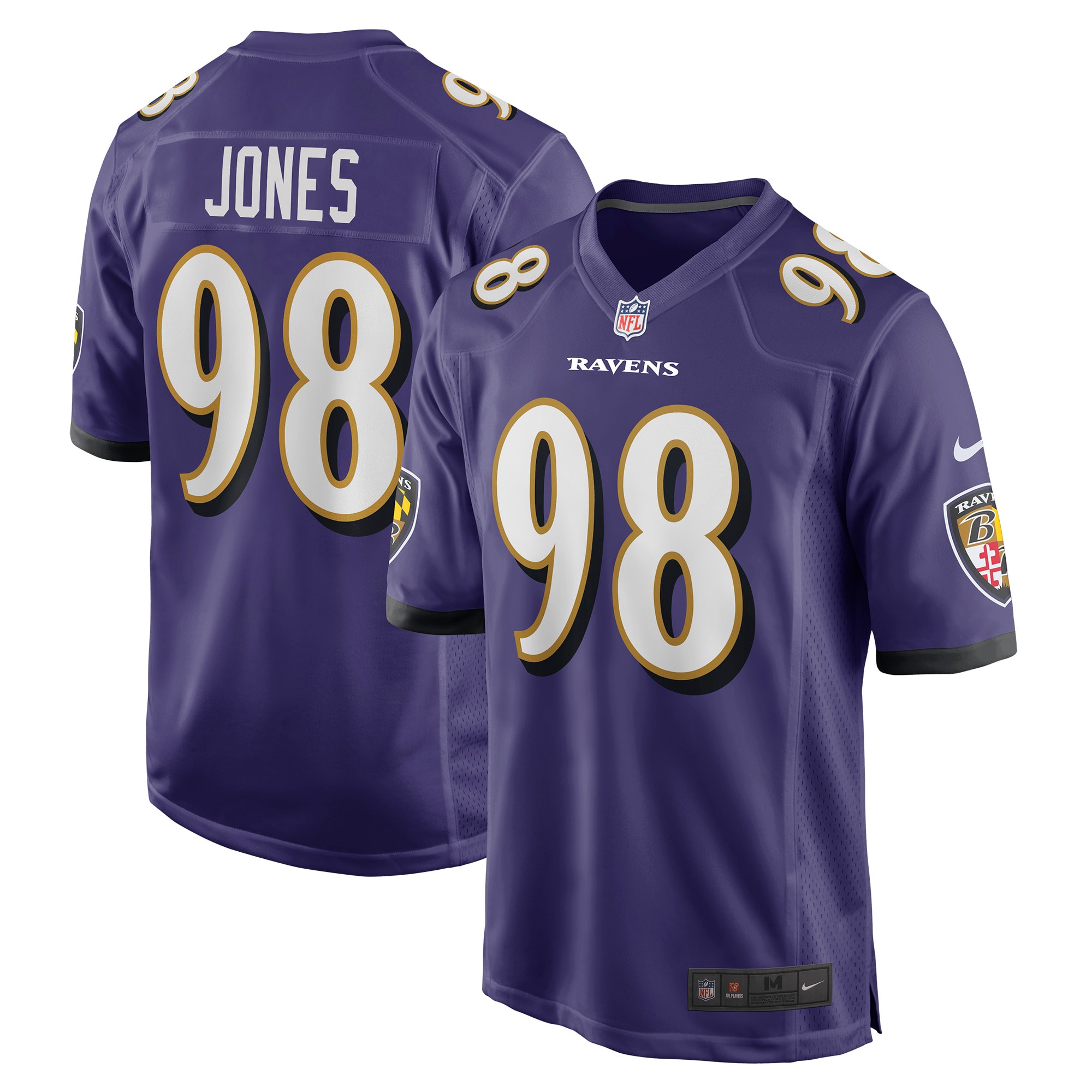Travis Jones Baltimore Ravens Nike Player Game Jersey Purple