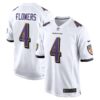 Zay Flowers Baltimore Ravens Nike Game Jersey White