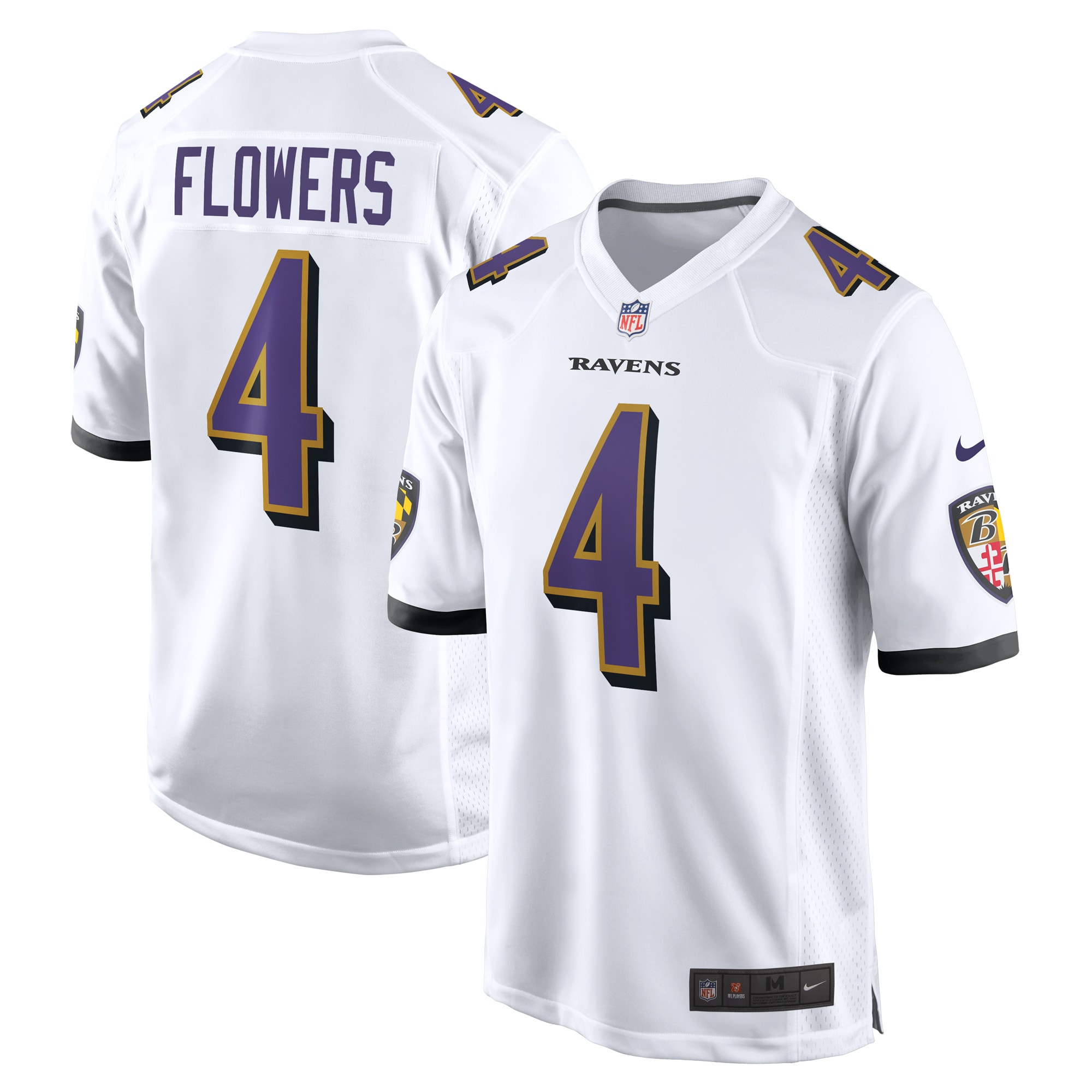 Zay Flowers Baltimore Ravens Nike Game Jersey White
