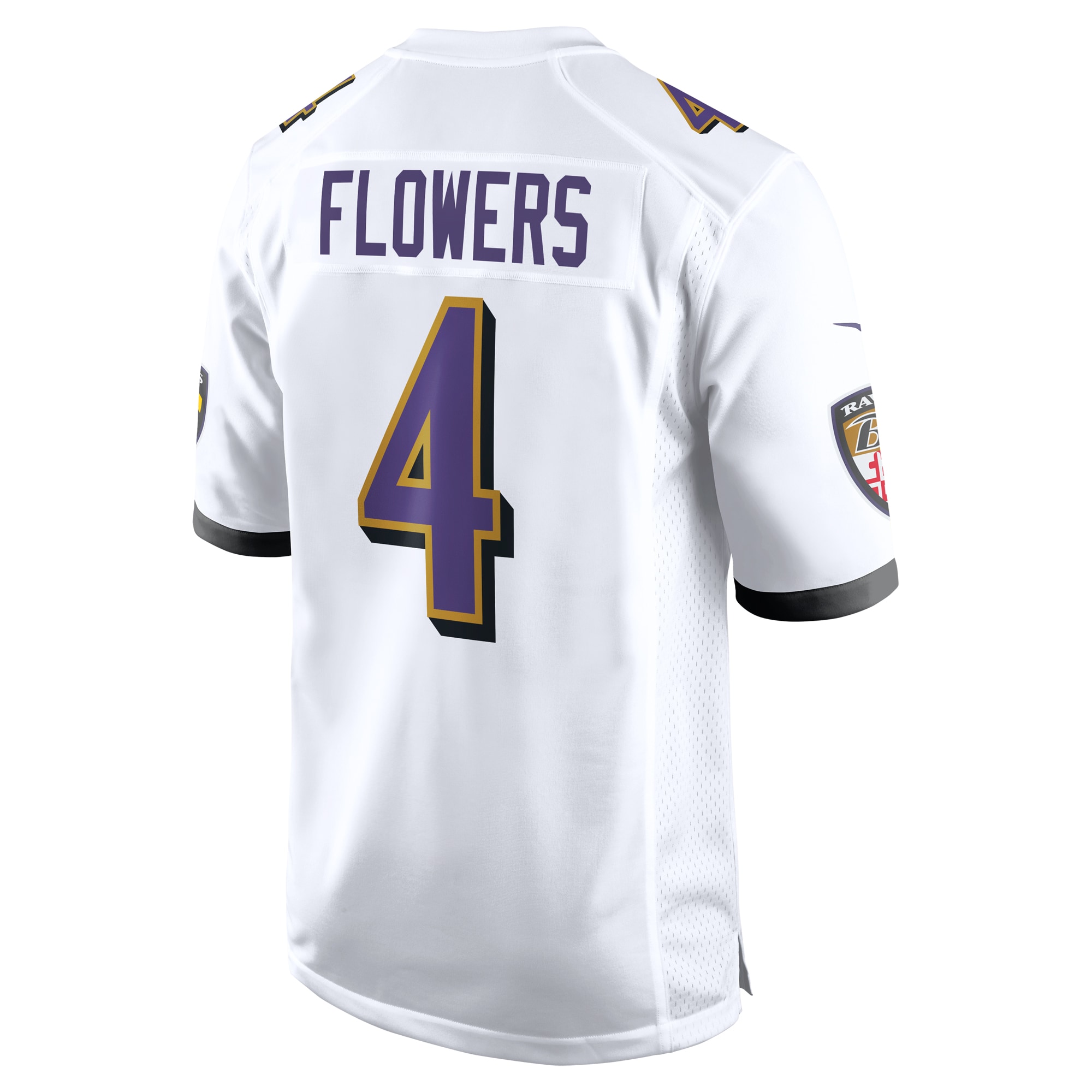 Zay Flowers Baltimore Ravens Nike Game Jersey White - Image 3