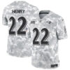 Baltimore Ravens #22 Derrick Henry 2024 FUSE Arctic Camo Salute To Service Limited Football Stitched Jersey