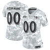 Women Baltimore Ravens Active Player Custom 2024 FUSE Arctic Camo Salute To Service Limited Football Stitched Jersey