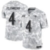 Baltimore Ravens #4 Zay Flowers 2024 FUSE Arctic Camo Salute To Service Limited Football Stitched Jersey