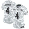 Women Baltimore Ravens #4 Zay Flowers 2024 FUSE Arctic Camo Salute To Service Limited Football Stitched Jersey