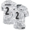 Baltimore Ravens #2 Nate Wiggins 2024 FUSE Arctic Camo Salute To Service Limited Football Stitched Jersey