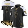 Men’s Ravens Maryland Patch Vapor Gold Jersey – All Stitched – Alternate – Justin Tucker