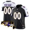 Ravens Maryland Patch Vapor Limited Custom Jersey – All Stitched – Men – Black Alternate