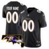 Ravens Maryland Patch Vapor Limited Custom Jersey – All Stitched – Men – Black
